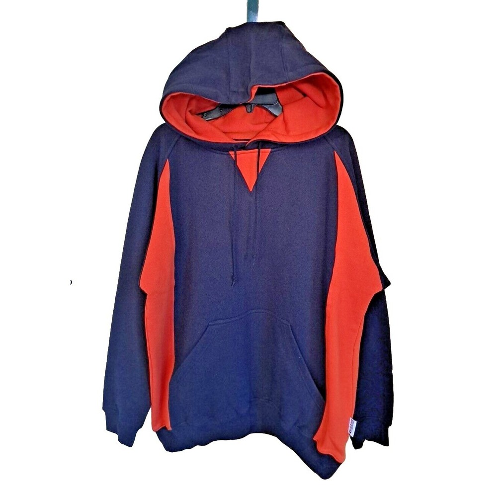 Game Sportswear Hooded Pullover Sweatshirt Size M Blue & Orange New‎ w Tags
